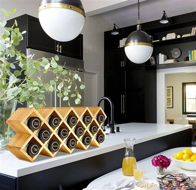 Criss-Cross Bamboo Spice Organizer
