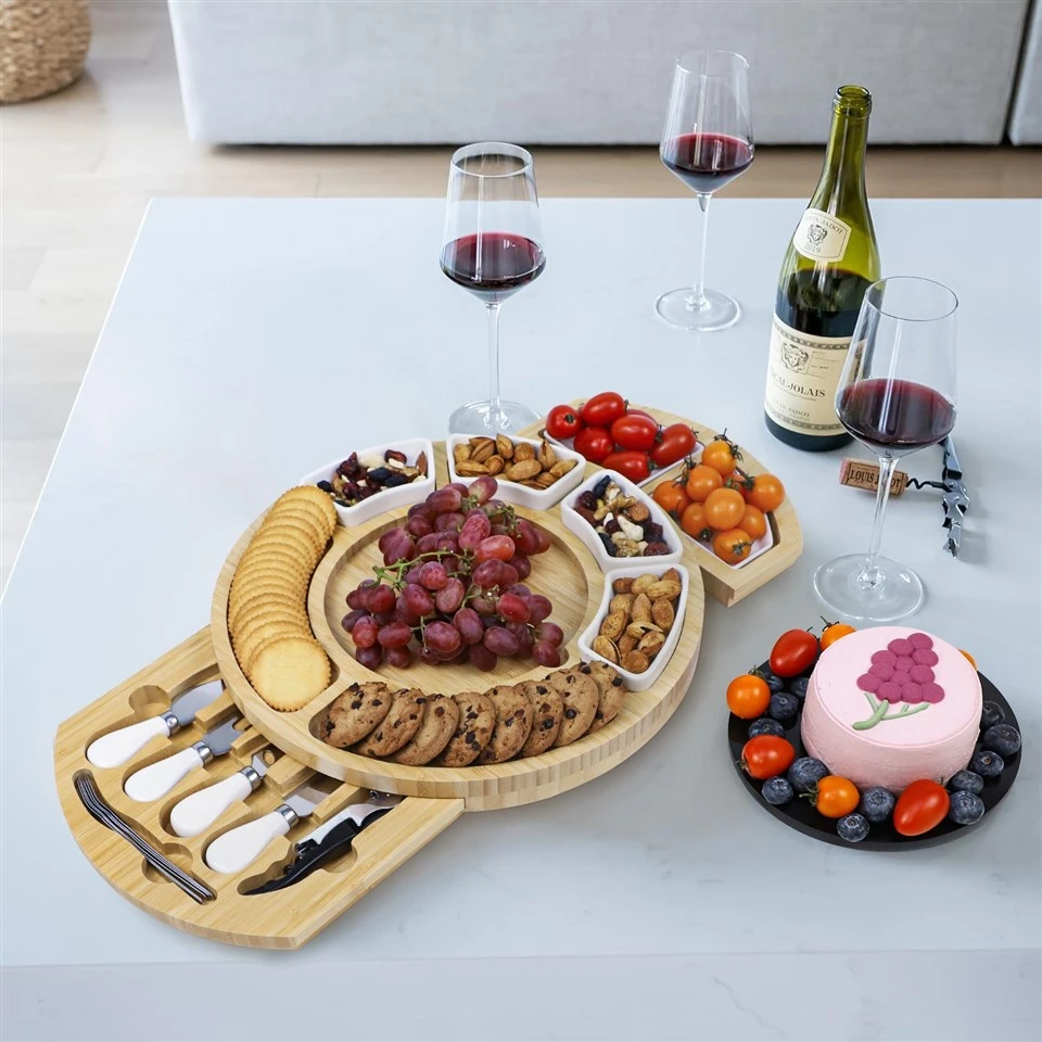 Bamboo Fruit and Cheese Platter Boards (7)