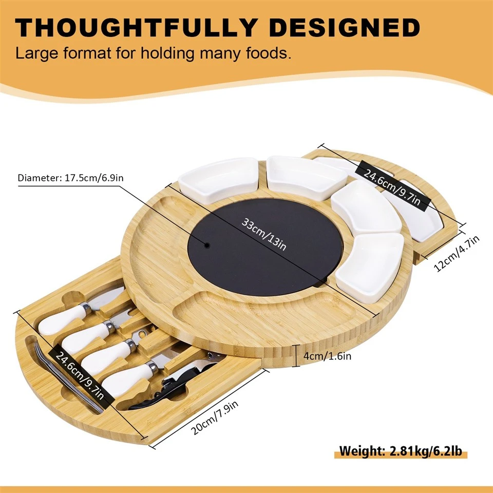 Bamboo Fruit and Cheese Platter Boards (10)