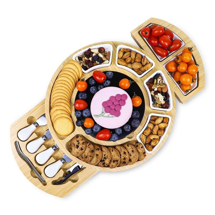 Bamboo Fruit and Cheese Platter Boards (4)(001)