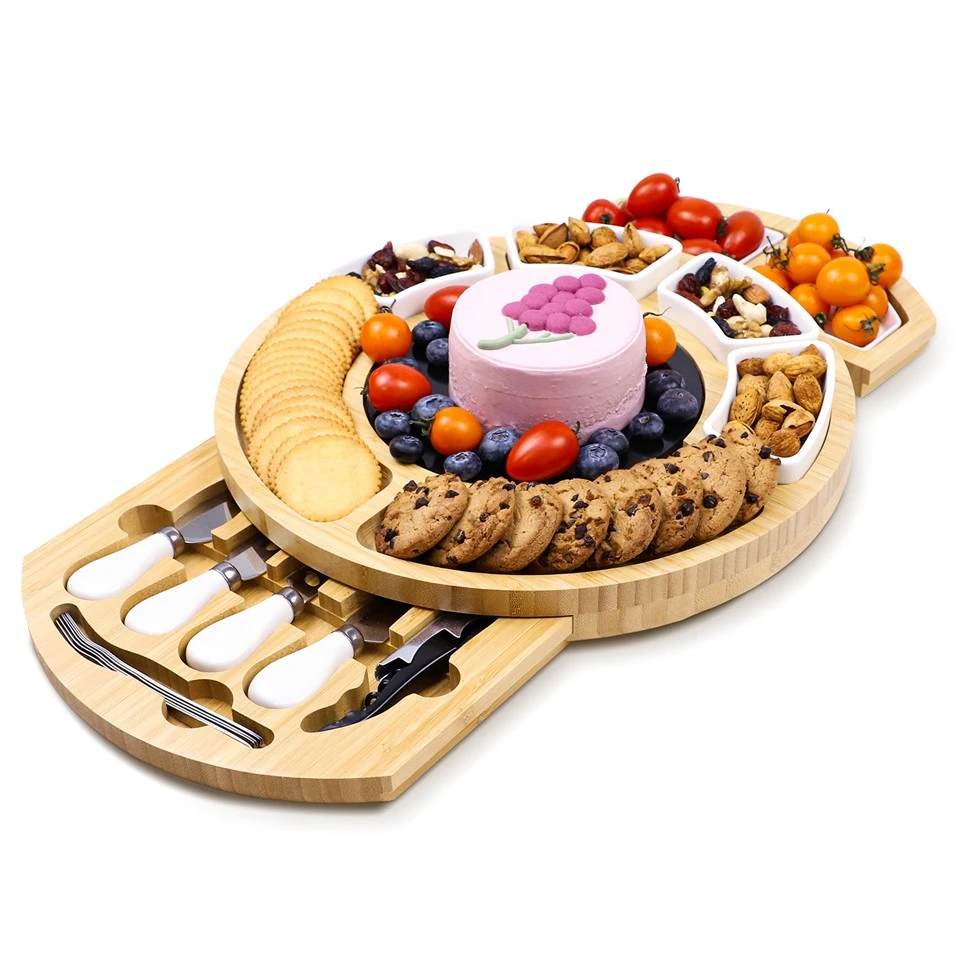 Bamboo Fruit And Cheese Platter Boards