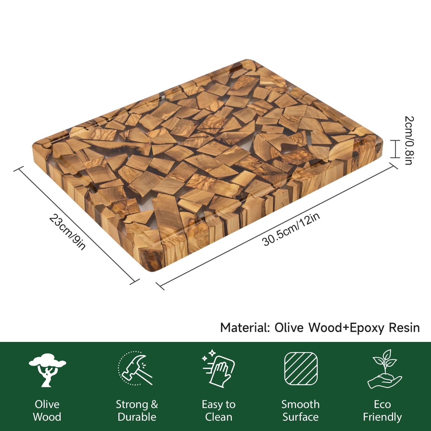 Olive Wood Resin Cutting Board 5 Olive Wood Resin Cutting Board 5